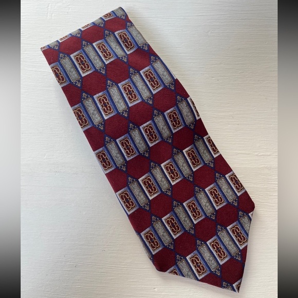 Christian Dior silk patterned tie - Picture 1 of 2